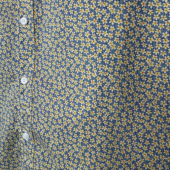 LIBERTY ARTS FABRICS J. CREW Mens Short Sleeve Button Up Shirt LT LG TALL Floral - Picture 3 of 8